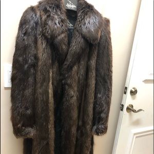 Vintage Beaver full length coat size medium